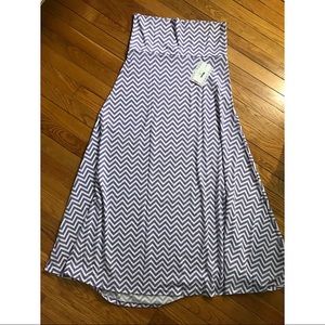 NWT LuLaRoe Purple/White Maxi Skirt/Dress, size M